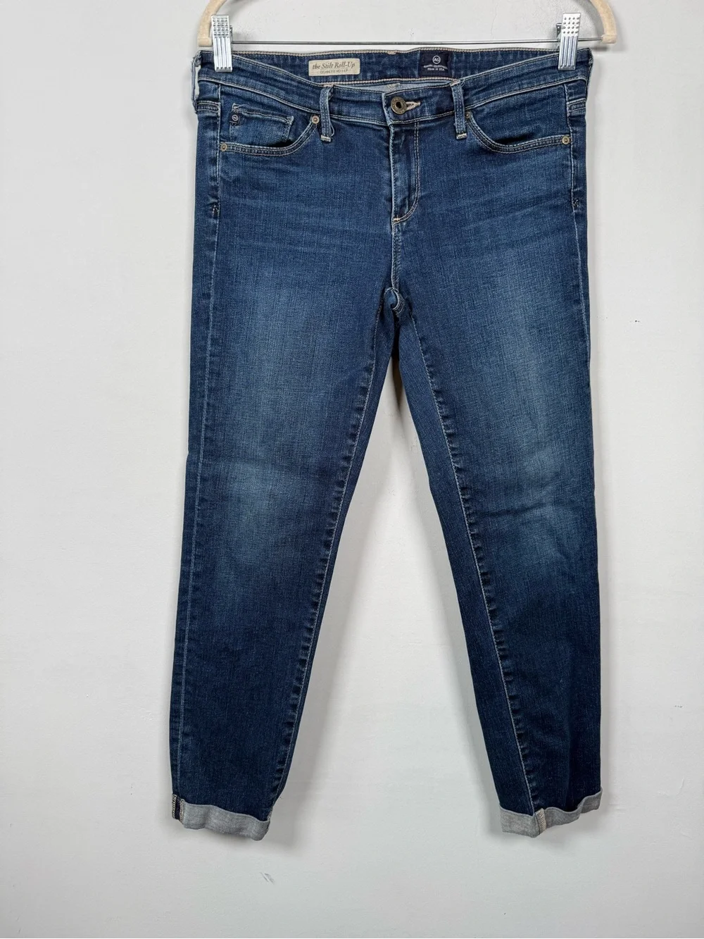 AG Adriano Goldschmied The Stilt Roll Up Slim Skinny Jeans Size 28R